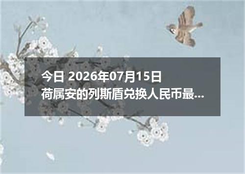 今日 2026年07月15日 荷属安的列斯盾兑换人民币最新汇率行情