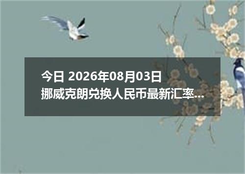 今日 2026年08月03日 挪威克朗兑换人民币最新汇率行情