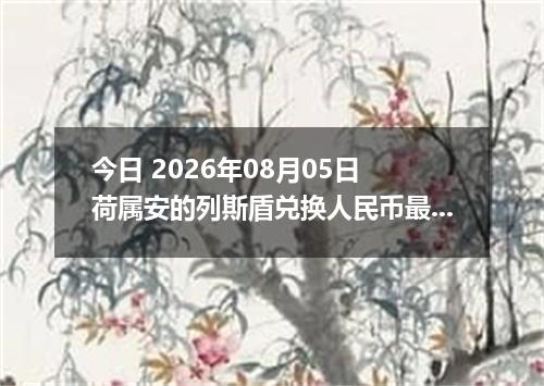 今日 2026年08月05日 荷属安的列斯盾兑换人民币最新汇率行情