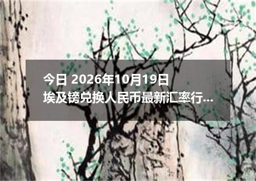 今日 2026年10月19日 埃及镑兑换人民币最新汇率行情