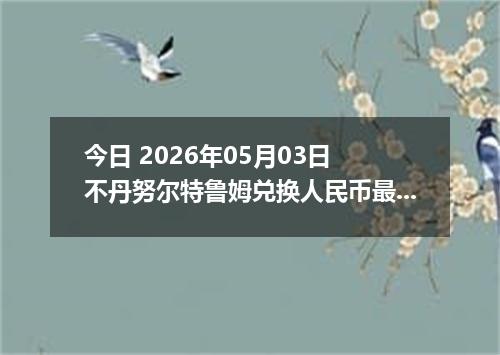 今日 2026年05月03日 不丹努尔特鲁姆兑换人民币最新汇率行情
