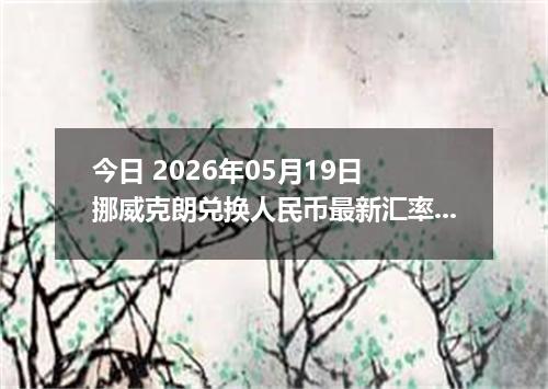 今日 2026年05月19日 挪威克朗兑换人民币最新汇率行情