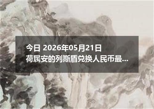 今日 2026年05月21日 荷属安的列斯盾兑换人民币最新汇率行情